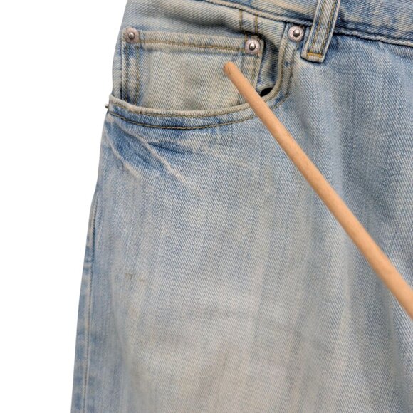 Vtg GAP Straight Fit Jeans Mens Blue Light Wash Button Fly Cotton Denim Sz 33x32 - Picture 12 of 13